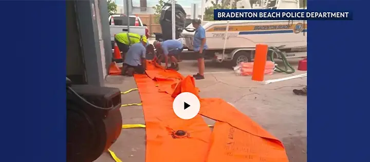 Tiger Dam install at Bradenton Beach